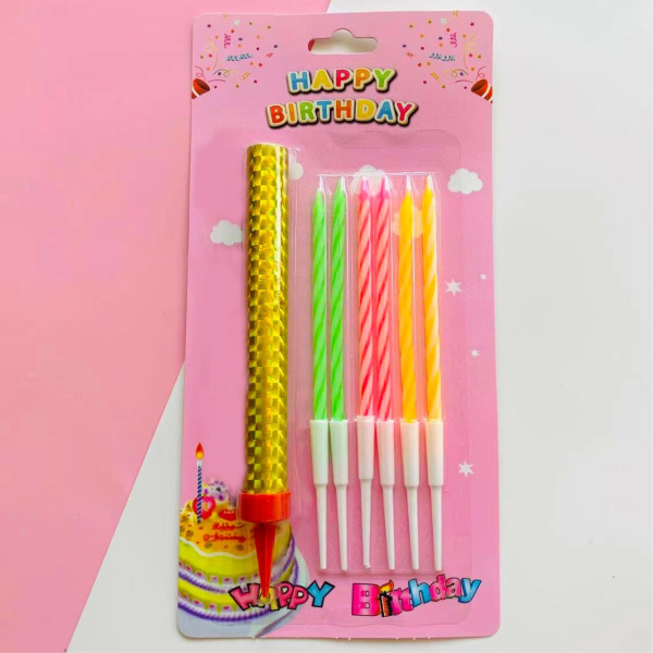 Свечи для торта 6шт + ФОНТАН 1шт