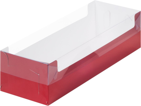 Коробка  300х110х80см красная под рулет с окном