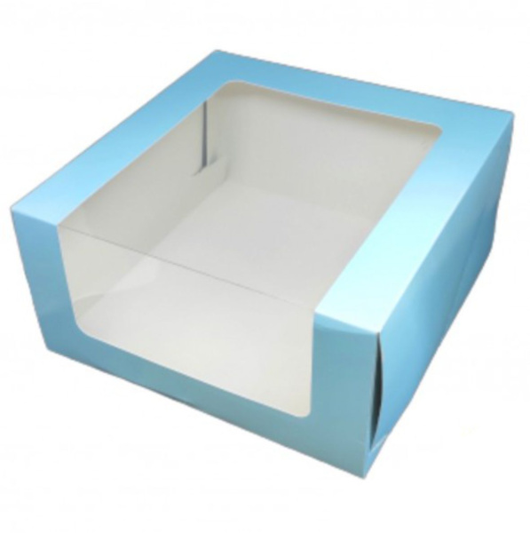 Упаковка 23х23х11см Мусс с окном Голубой