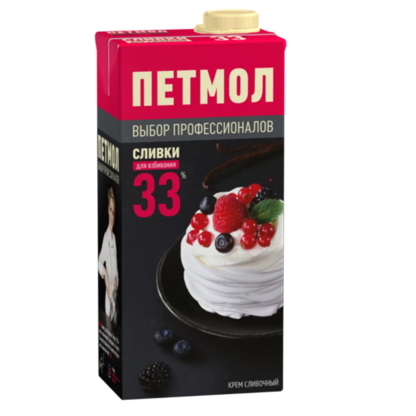 Сливки Петмол 33% 1 л.