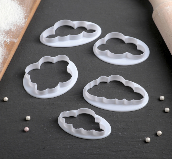 Набор выемок кондитерских для марципана и теста, 5 шт, 7,8×4,6×1 см