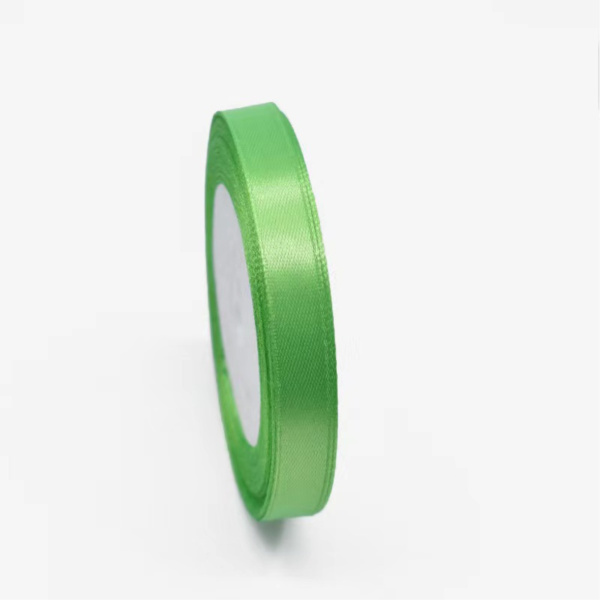Лента атласная, 12 мм × 23 ± 1 м, цвет яблочно-зеленый 52#
