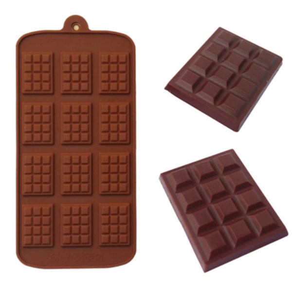 Силиконовая форма для шоколада "Плитка" 12 ячеек