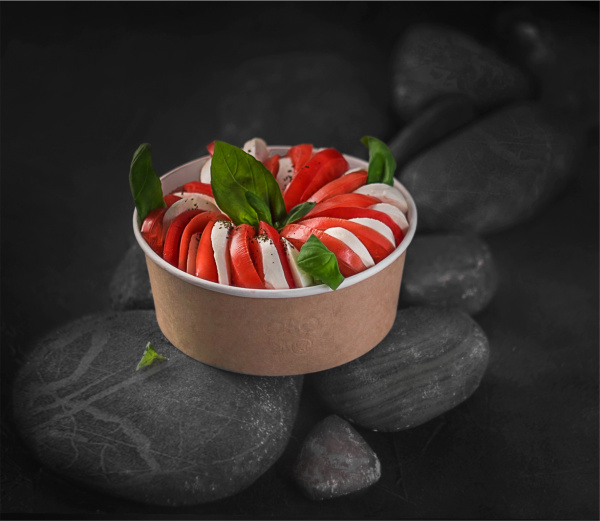 Круглый контейнер с купольной крышкой, 620мл. 132/150х46мм. OSQ ROUND BOWL