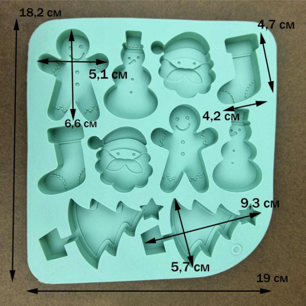 Форма силиконовая НГ 10 ячеек
