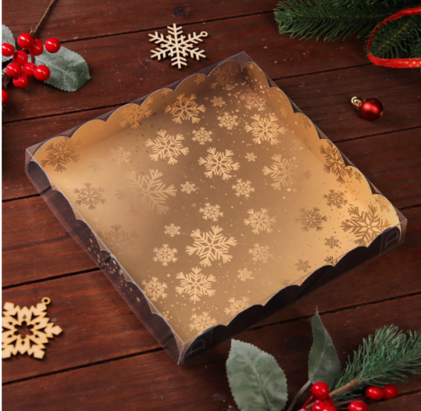 Коробка для печенья "С Новым годом!", 21х21х3см