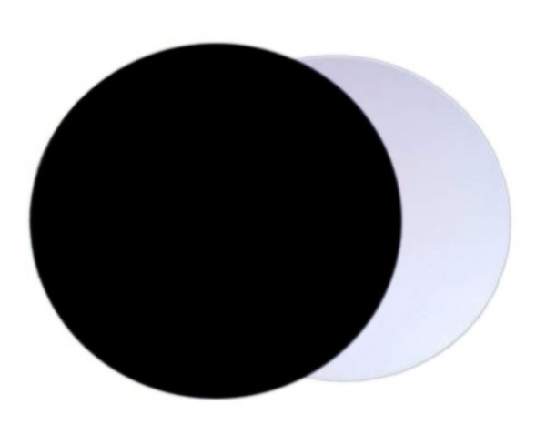 Подложка D-22см 3.2мм, черная/серебро 2-х сторонняя