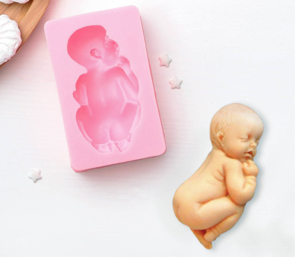 Молд силиконовый «Пупсик», 10×6,5 см, цвет МИКС