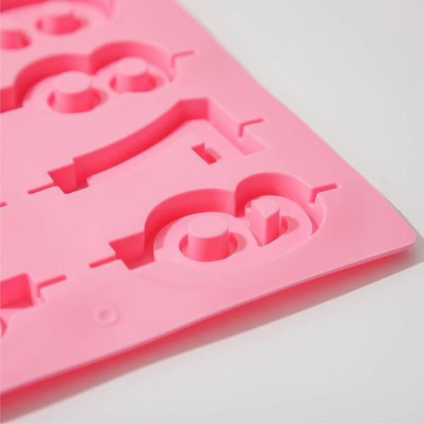 Форма для выпечки Доляна «Цифры», 26×21 см, 10 ячеек, цвет МИКС