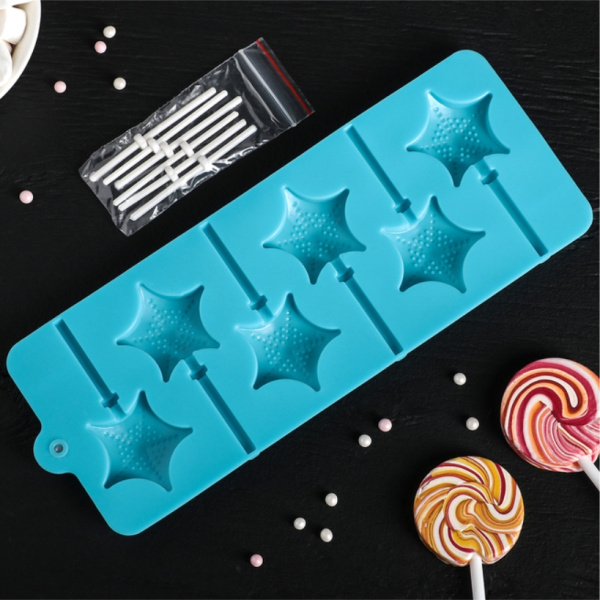 Форма для леденцов "Звездочет", 6 ячеек