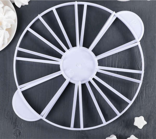 Делитель для торта пластиковый, 14/16 частей, 26,5 см, цвет МИКС