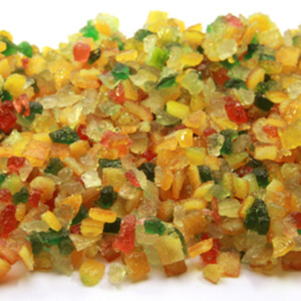 Фрукты засах.разноцвет.кубик.6х6мм. 200гр. АМБРОЗИО