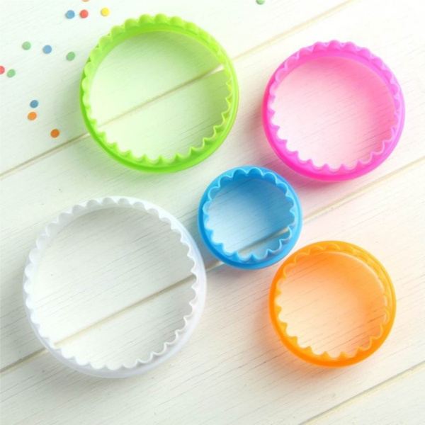 "Рифлёные круги" Набор пластиковых вырубок, 5 шт