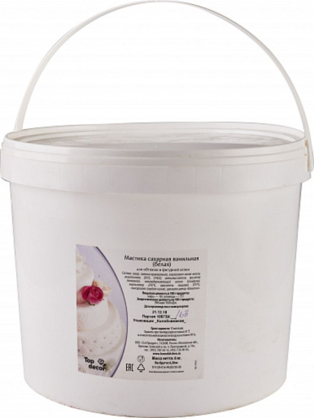 Мастика сахарная Топ Декор, цвет белый, 6 кг