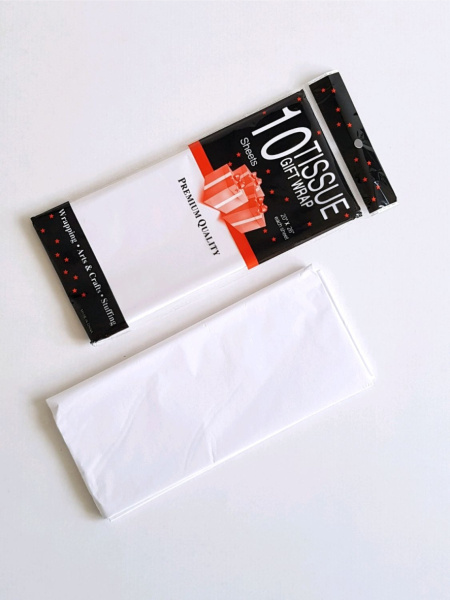 Бумага тишью белый  55х66 см 10шт