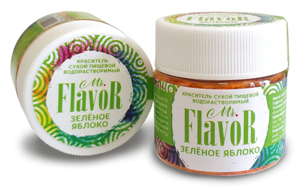 Зеленое яблоко краситель сухой вод. 5гр