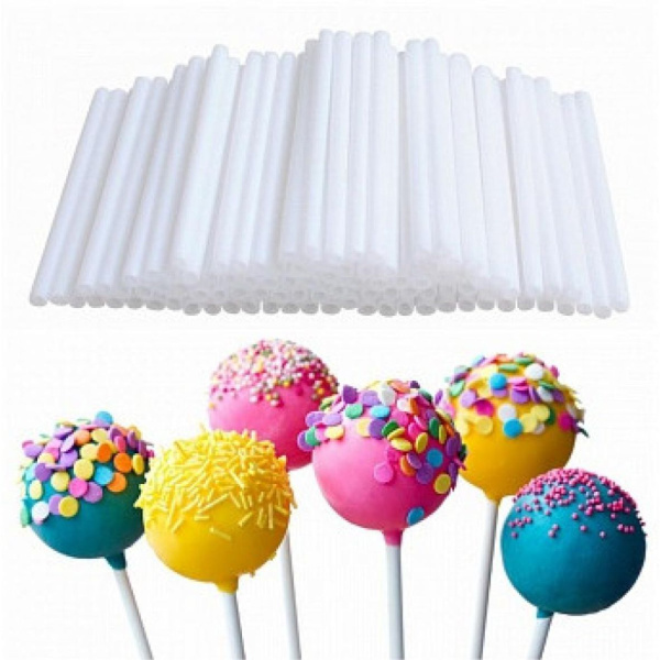 Палочки 15см 3мм, 50шт, пластик для кейк-попсов Палочки 15см 3мм, 50шт, пластик для кейк-попсов