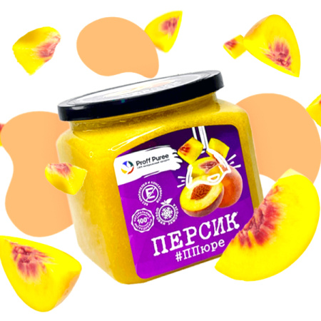 Пюре Персик "Proff Puree" 0,5 кг.