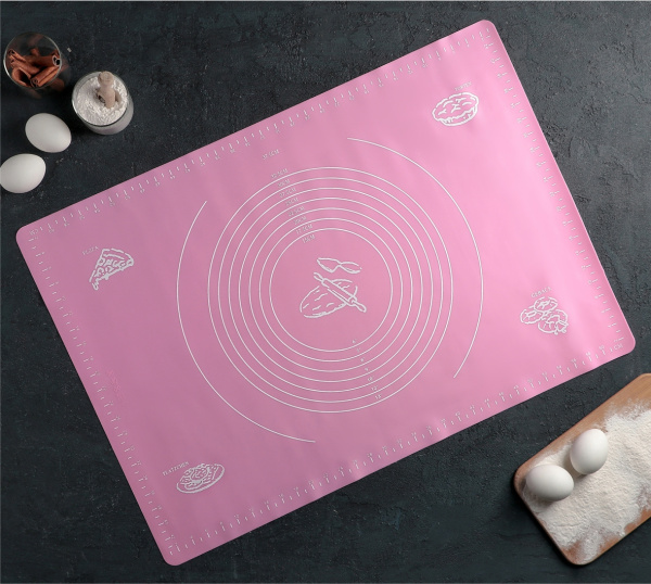 Коврик 60х40см Силиконовый для теста и мастики