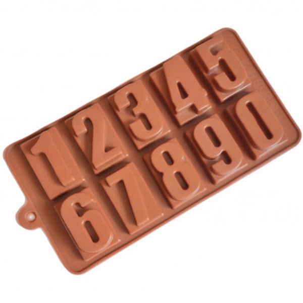 Силиконовая форма для шоколада "Цифры"