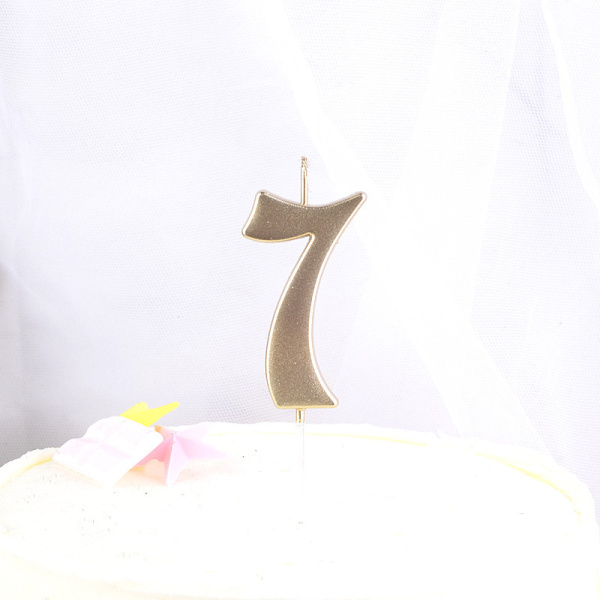 Свеча для торта "Цифра 7" Шампанское 5,5см