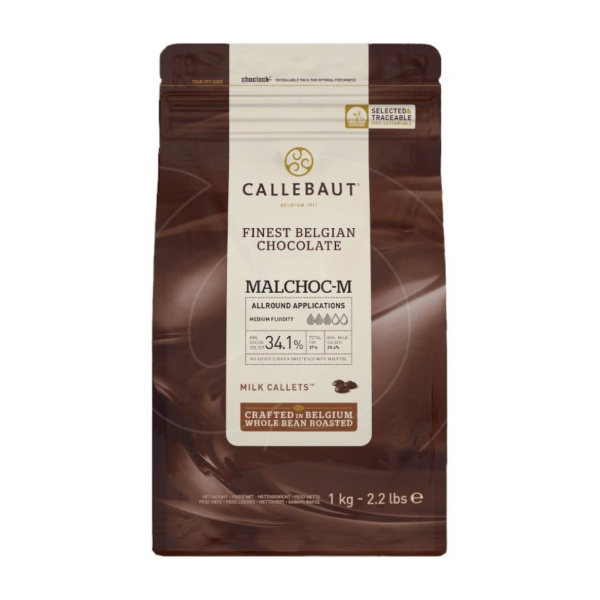 Бельгийский молочный шоколад 1 кг 33.6% Barry Callebaut