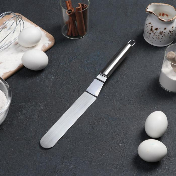 Лопатка 20см изогнутая с металлической ручкой