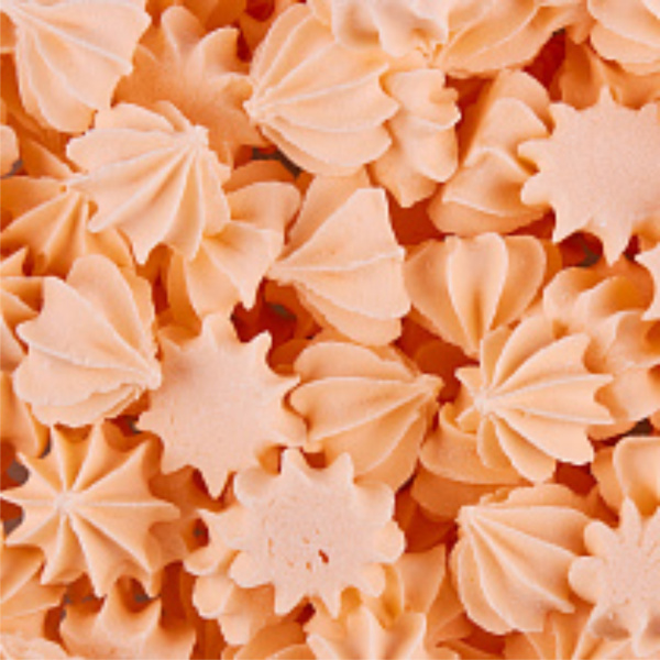 Сахарные фигурки Безе малые Персиковые 80 гр