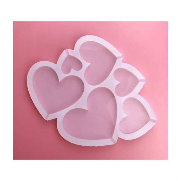 Силиконовая форма для леденцов "Сердца"