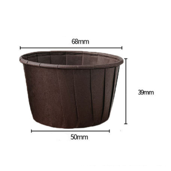 Форма бумажная МАФФИН 50*40мм Коричневый 50 шт, без ламинации