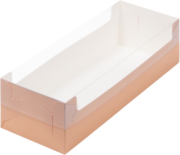 Коробка  300х110х80см Персиковая под рулет с окном