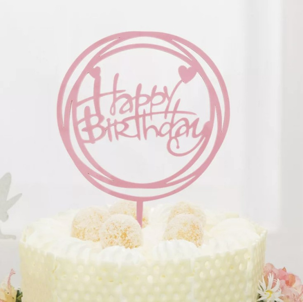 Топпер на торт Happy Birthday