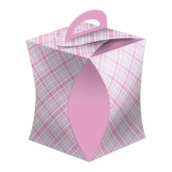 Коробка для кулича (d124хh160мм) Клетка