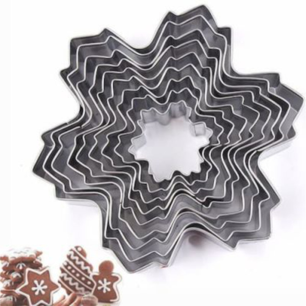 Набор металлических вырубок "Снежинки", 9 шт