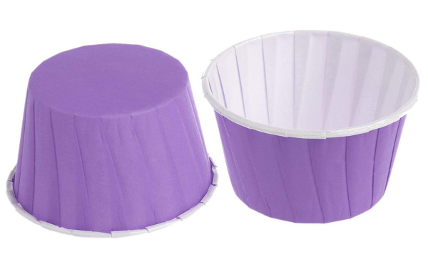 Форма бумажная МАФФИН 50*40мм Сиреневый 20 шт