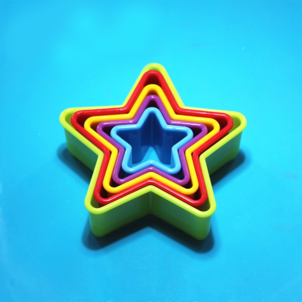 Набор пластиковых вырубок, "Звезды" 5 шт