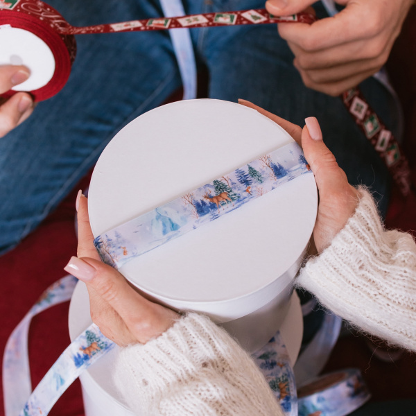 Лента атласная «Сказочный лес», 25 мм, 23 ± 1 м