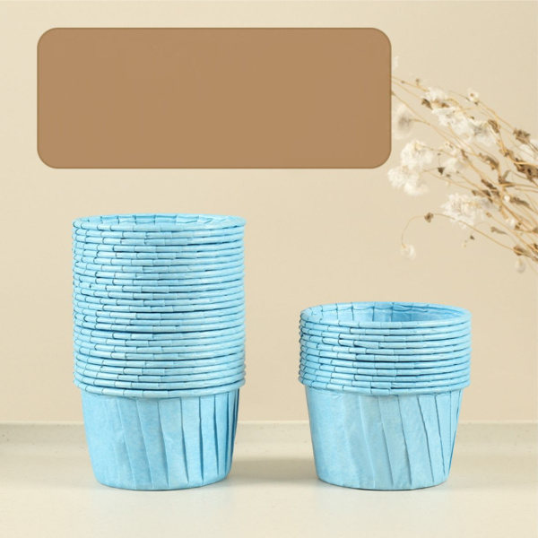 Форма бумажная МАФФИН 50*40мм Голубой 50шт