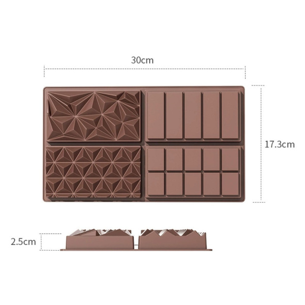 Силиконовая форма ПЛИТКА для дубайского шоколада 30х17.3 см