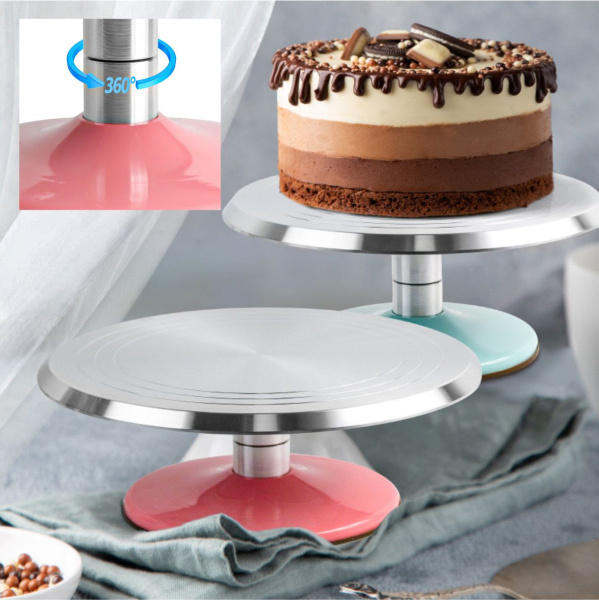 Подставка для торта 31 см крутящая металлическая