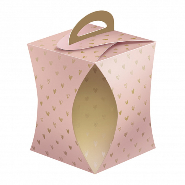 Коробка для кулича (d90хh130мм) "Пастель"