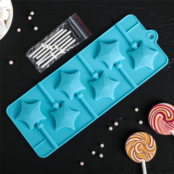 Форма для леденцов "Звездочет", 6 ячеек