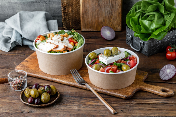 Круглый контейнер с купольной крышкой, 620мл. 132/150х46мм. OSQ ROUND BOWL