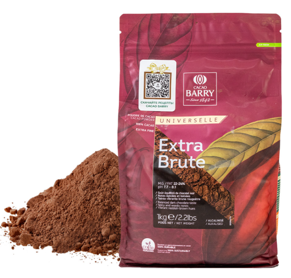 Какао Barry Extra Brute 22/24%, 1 кг
