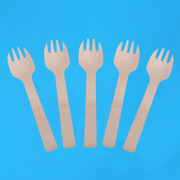 Вилки деревянные 105мм 10 шт