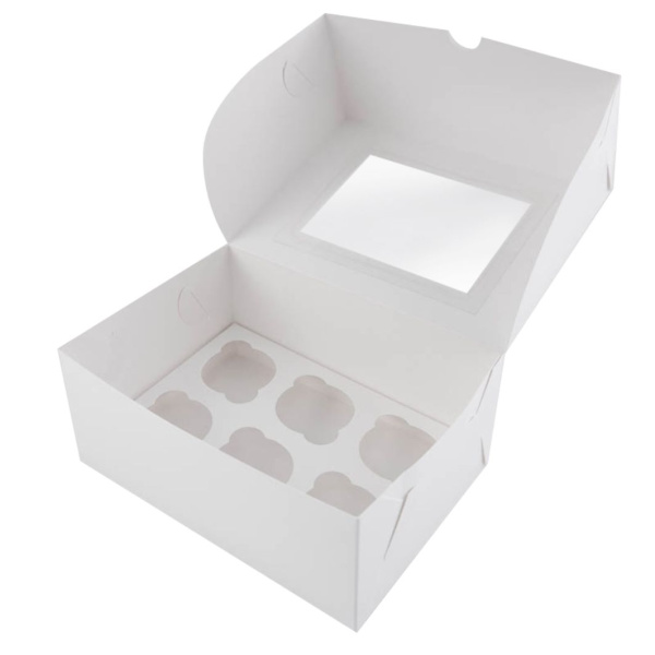 Упаковка белая 250x250x100мм, на 9 капкейков