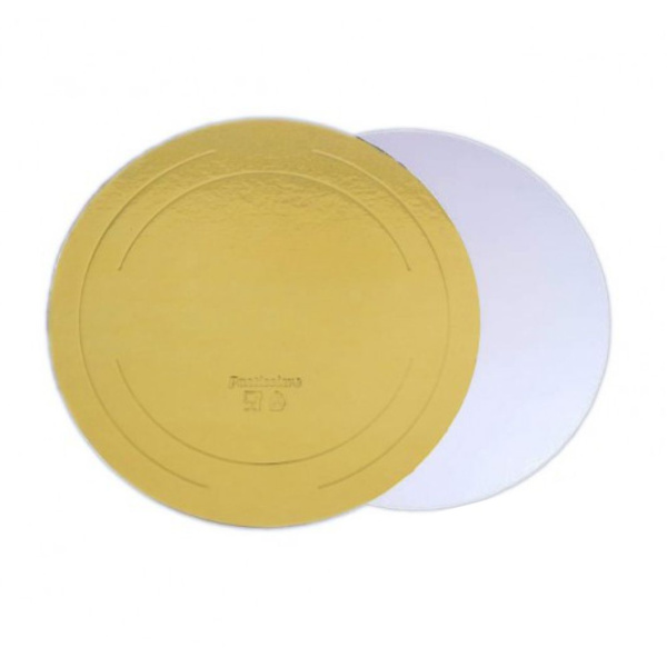 Подложка D-14см 3.2мм, золото/жемчуг 2-х сторонняя