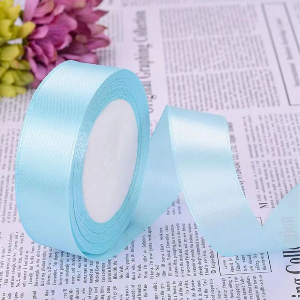 Лента атласная, 25 мм × 23 ± 1 м, цвет синий 11#