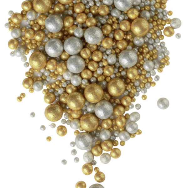 Драже зерновое 50 гр золото/серебро блеск #708