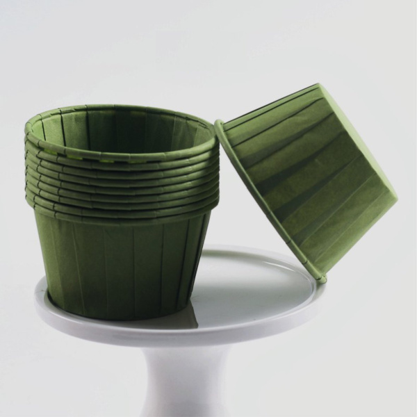 Форма бумажная МАФФИН 50*40мм Темно-зеленый 50шт